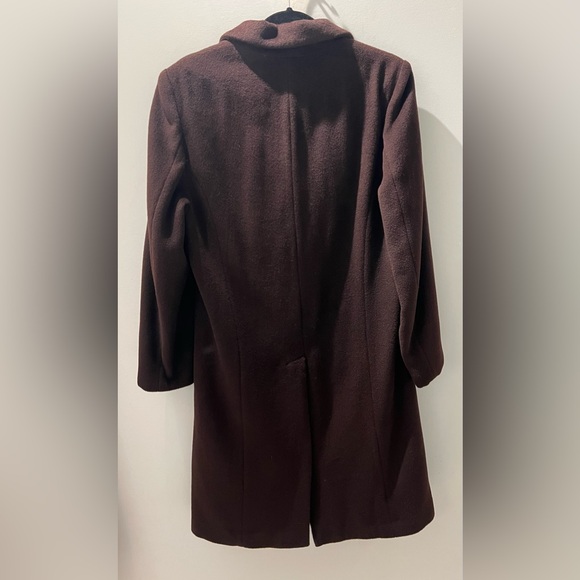 NYGÅRD Collection Wool Angora Coat | Deerskin Chamois Floral Appliqué | Size 10 - Picture 6 of 7